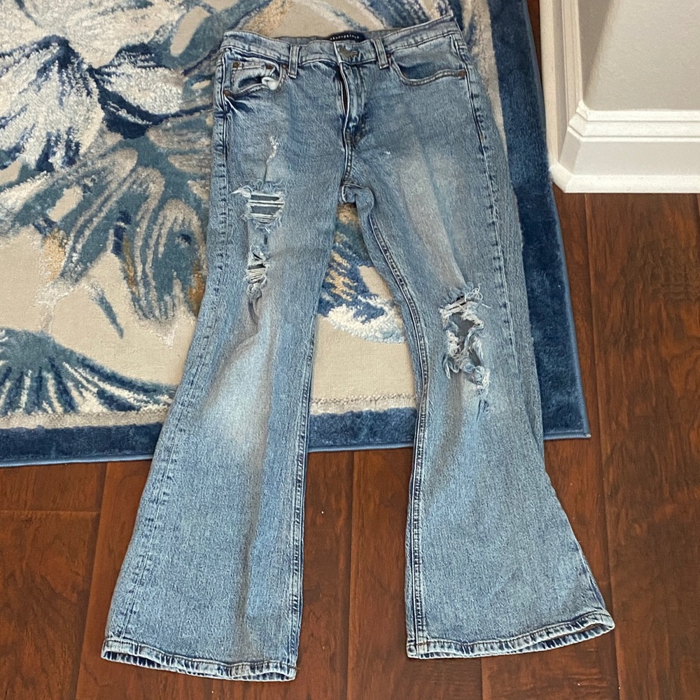 Aeropostale Light Blue High Rise Flare Jeans